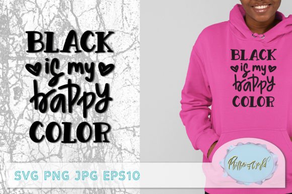 Black is My Happy Color Quote SVG: A Designer's Perspective