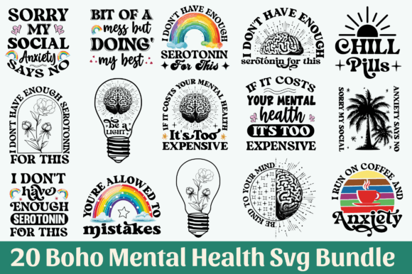 Boho Mental Health Quote Svg Bundle Review