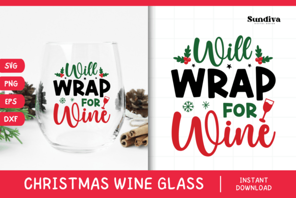 Christmas Wine Glass Quote SVG 19: A Humorous Holiday Embroidery Design