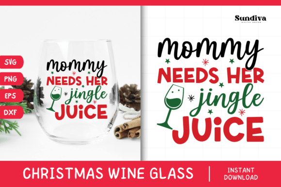 Christmas Wine Glass Quote SVG 5: A Lively Holiday Embroidery Design
