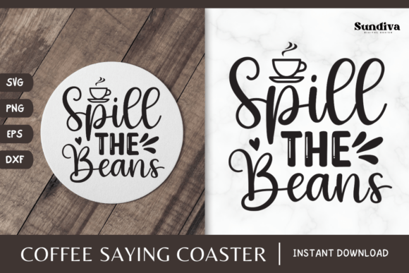 Coaster Quote SVG Coffee Saying 1 Review for Real Projects