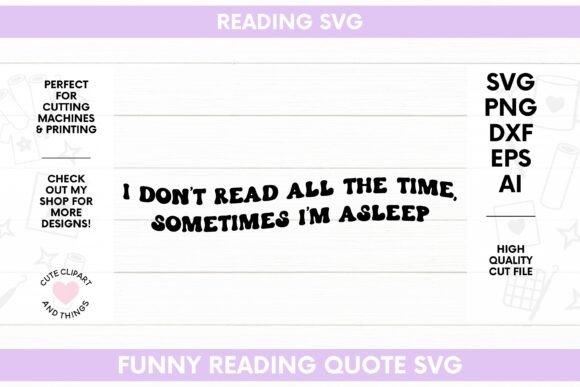 Funny Reading Quote SVG Review