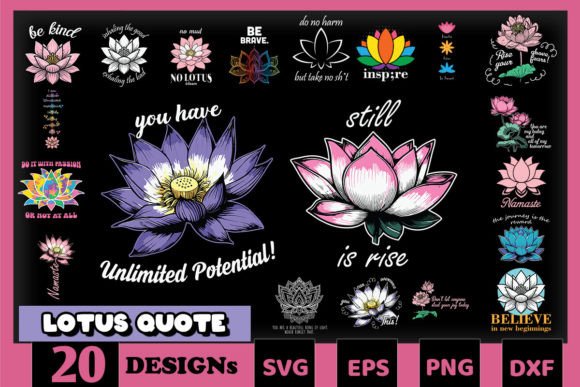 Lotus Quote SVG Bundle Review for Real Embroidery Projects